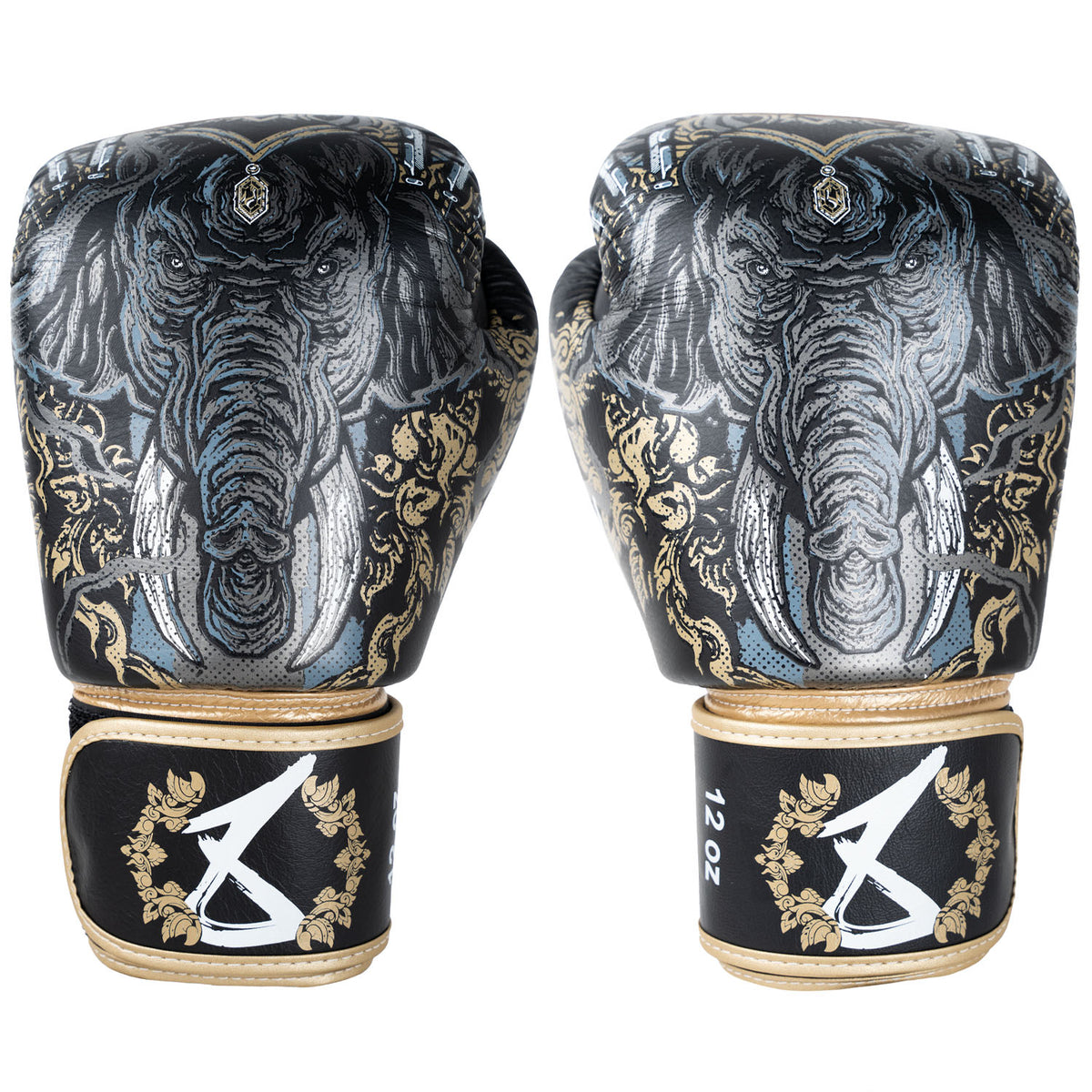 8 WEAPONS Boxing Gloves, Three Elephants 2.0, black-gold – 8