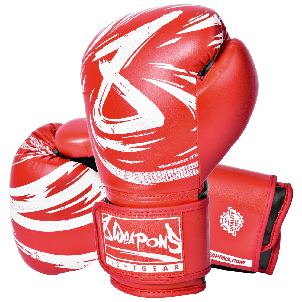 8 WEAPONS Boxing Gloves, Strike, red-white