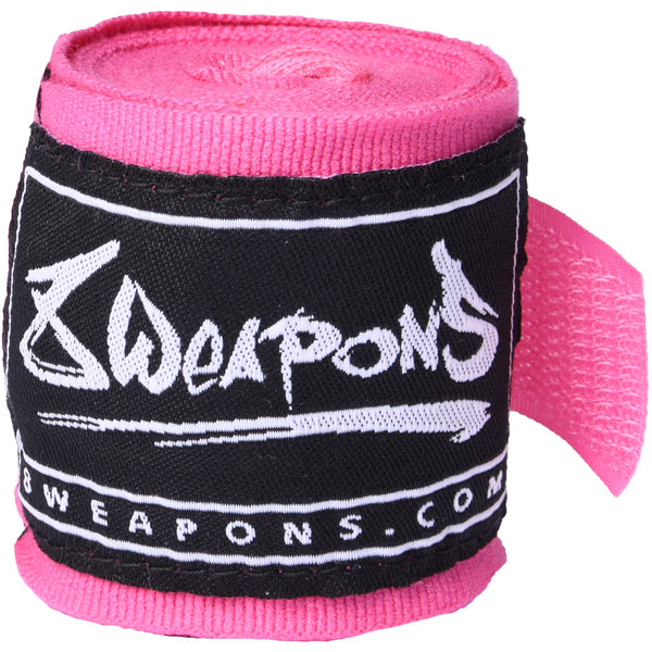 8 WEAPONS Hand Wraps, semi-elastic, 3.5 m, pink