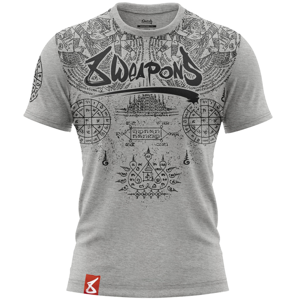 8 WEAPONS T-Shirt, Yantra, Grey