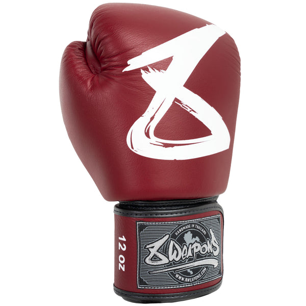 8 WEAPONS Boxing Gloves, BIG 8 Premium, burgundy