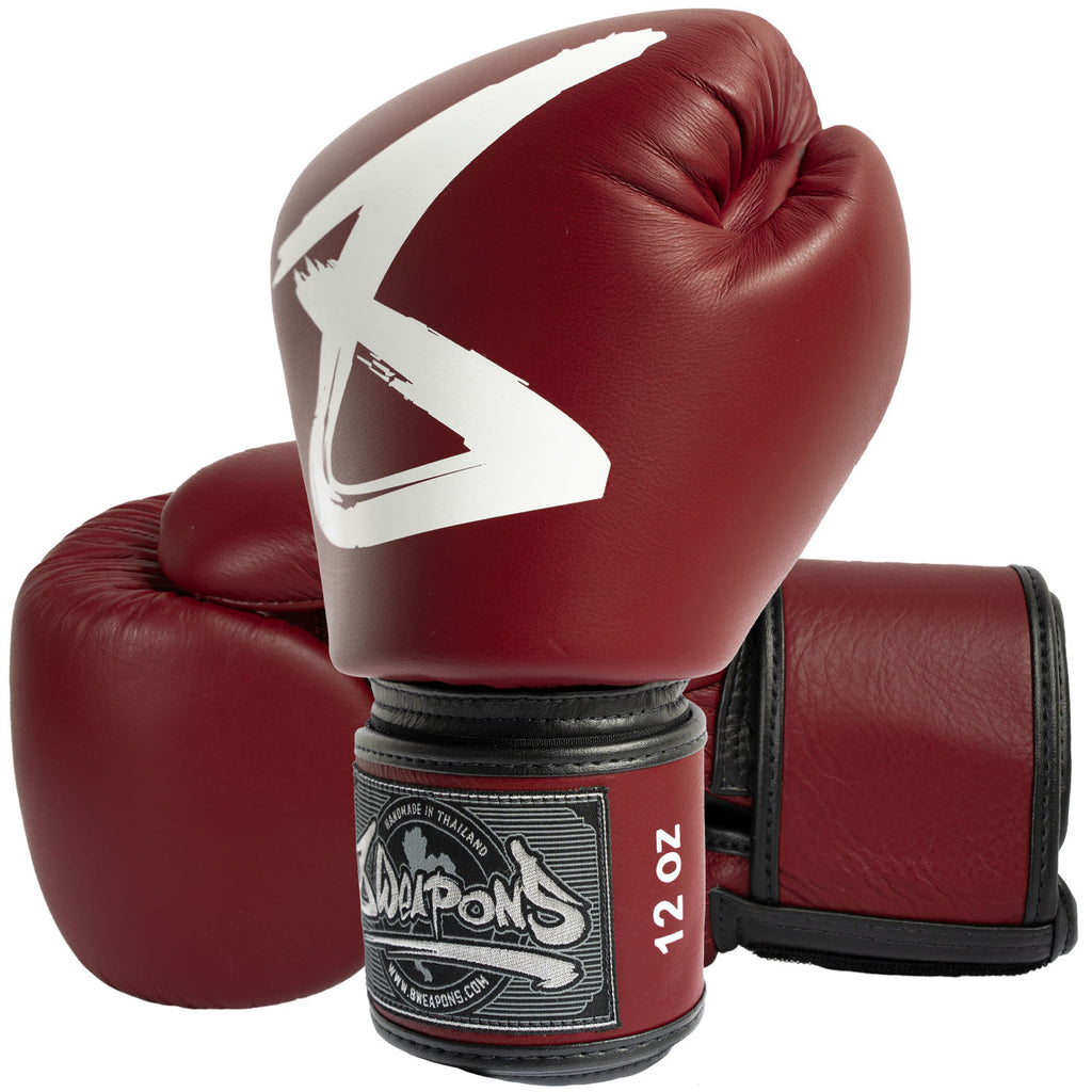 8 WEAPONS Boxing Gloves, BIG 8 Premium, burgundy