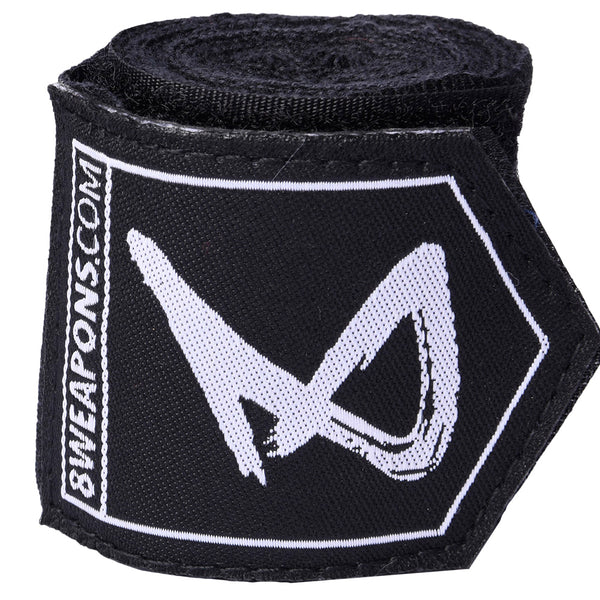 8 WEAPONS Hand Wraps, semi-elastic, 2 m, black