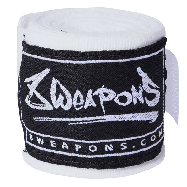 8 WEAPONS Hand Wraps, semi-elastic, 3.5 m, white
