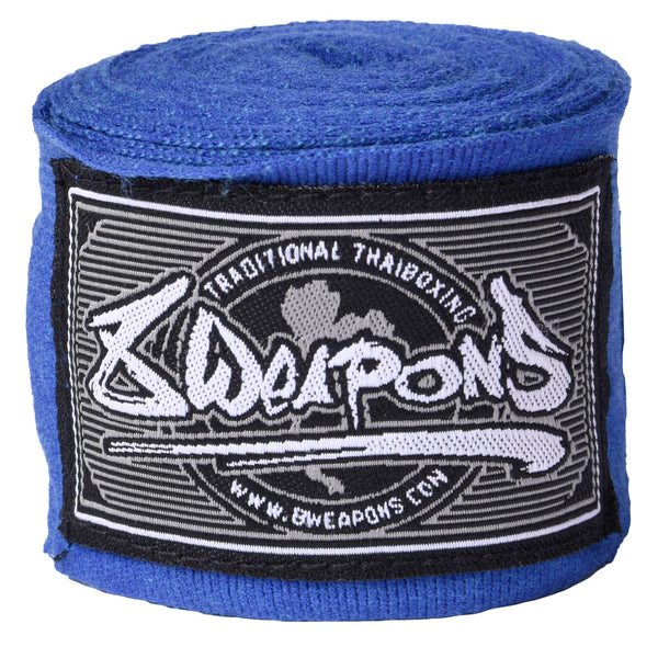8 WEAPONS Hand Wraps, semi-elastic, 5 m, blue