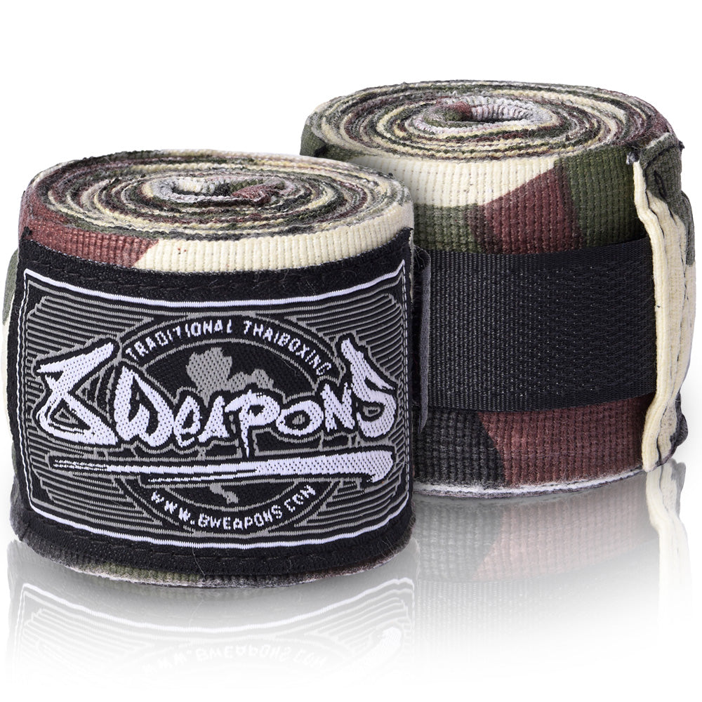 8 WEAPONS Hand Wraps, semi-elastic, 5 m, camo