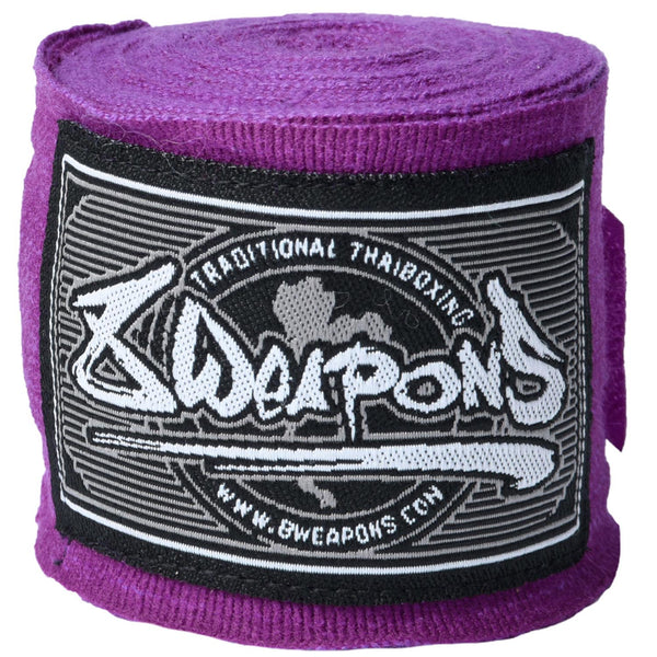8 WEAPONS Hand Wraps, semi-elastic, 5 m, purple