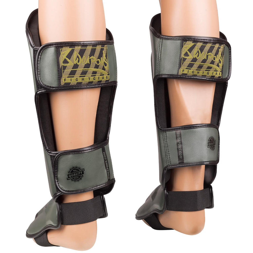 ワイン soldier3 8 WEAPONS Shin Guards, Unlimited 2.0, olive-black – 8