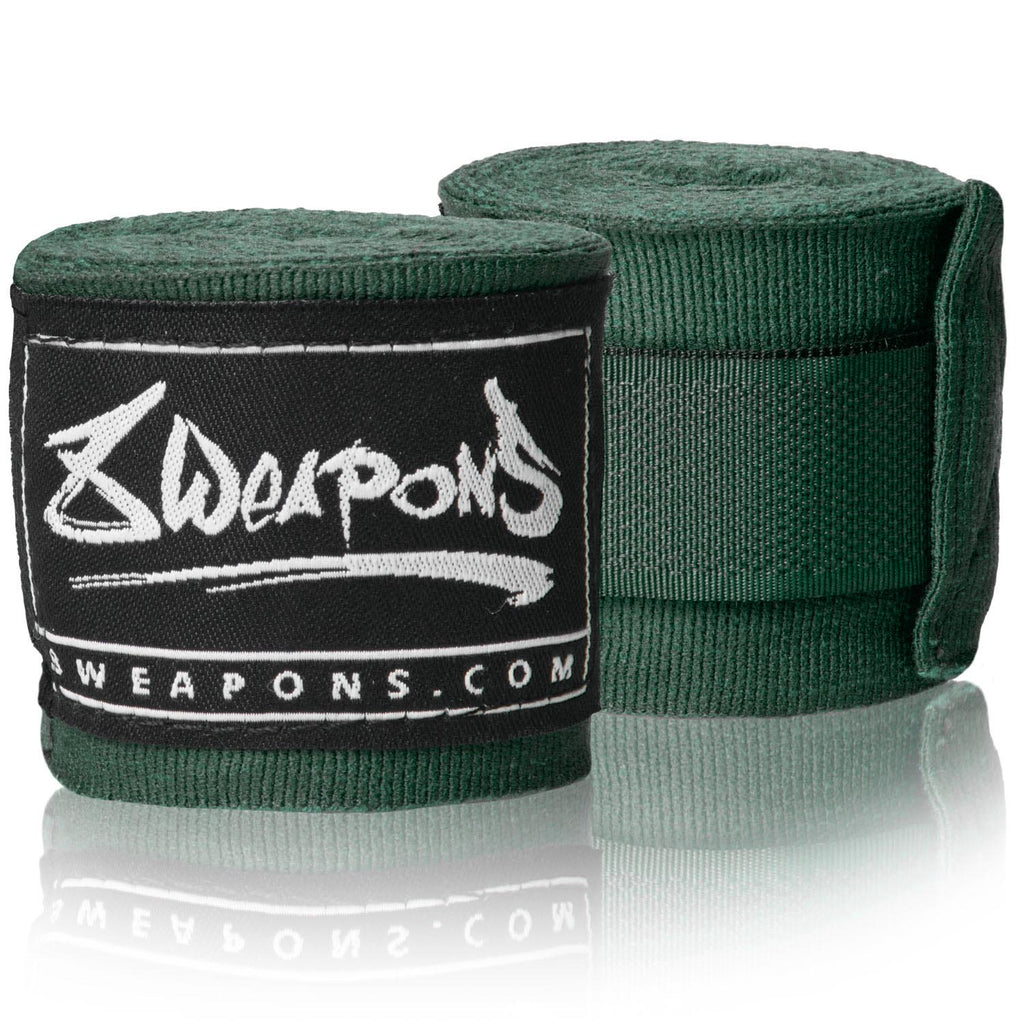 8 WEAPONS Hand Wraps, semi-elastic, 3.5 m, dark green