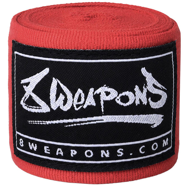 8 WEAPONS Hand Wraps, semi-elastic, 3.5 m, red