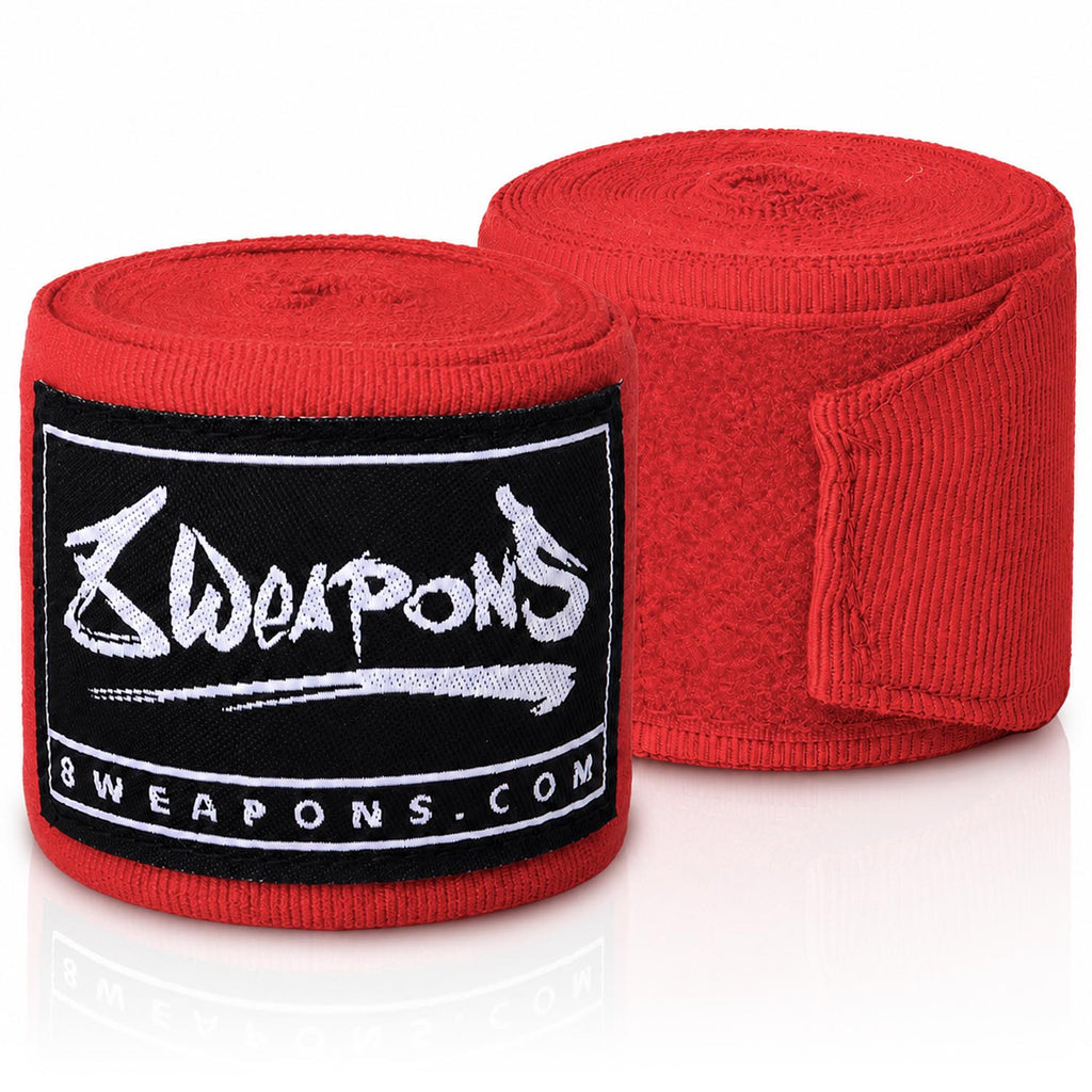 8 WEAPONS Hand Wraps, semi-elastic, 3.5 m, red