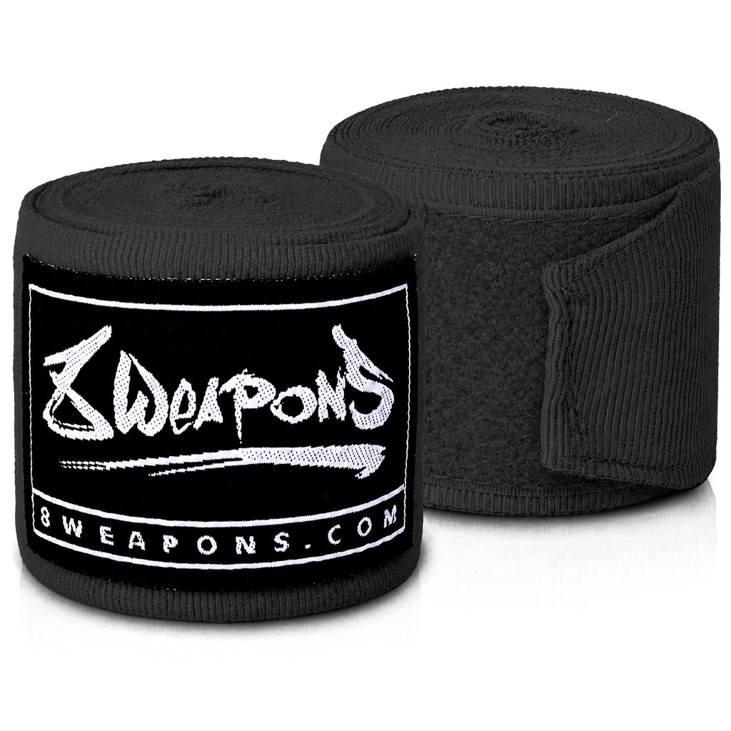 8 WEAPONS Hand Wraps, semi-elastic, 3.5 m, black