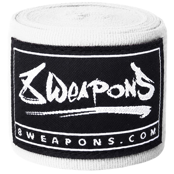 8 WEAPONS Hand Wraps, semi-elastic, 3.5 m, white