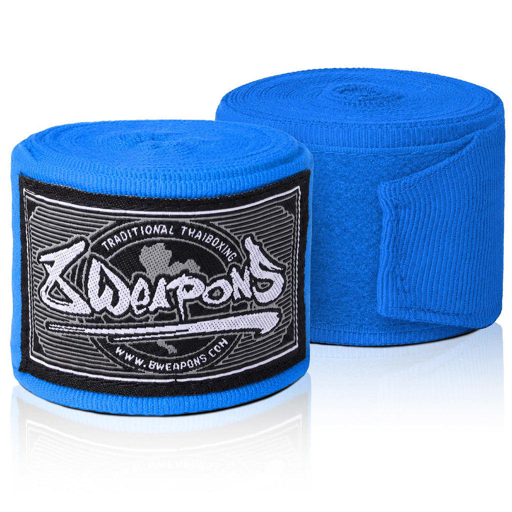 8 WEAPONS Hand Wraps, semi-elastic, 5 m, blue