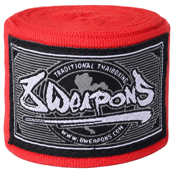 8 WEAPONS Hand Wraps, semi-elastic, 5 m, red