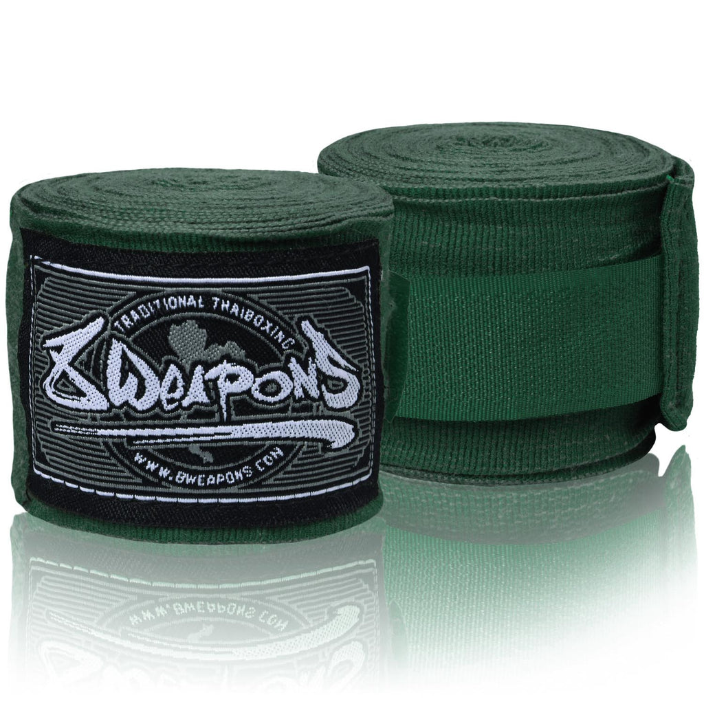 8 WEAPONS Hand Wraps, semi-elastic, 5 m, dark green