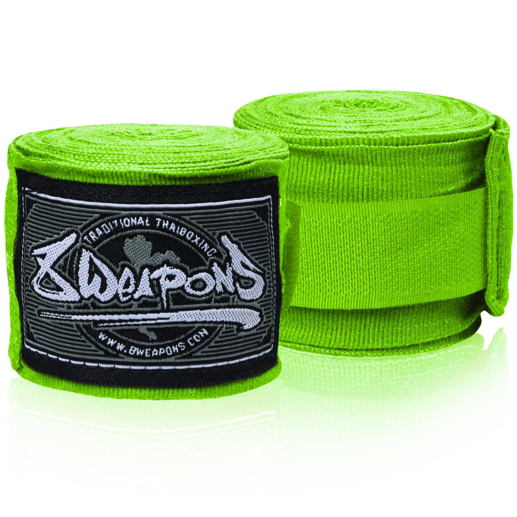 8 WEAPONS Hand Wraps, semi-elastic, 5 m, green