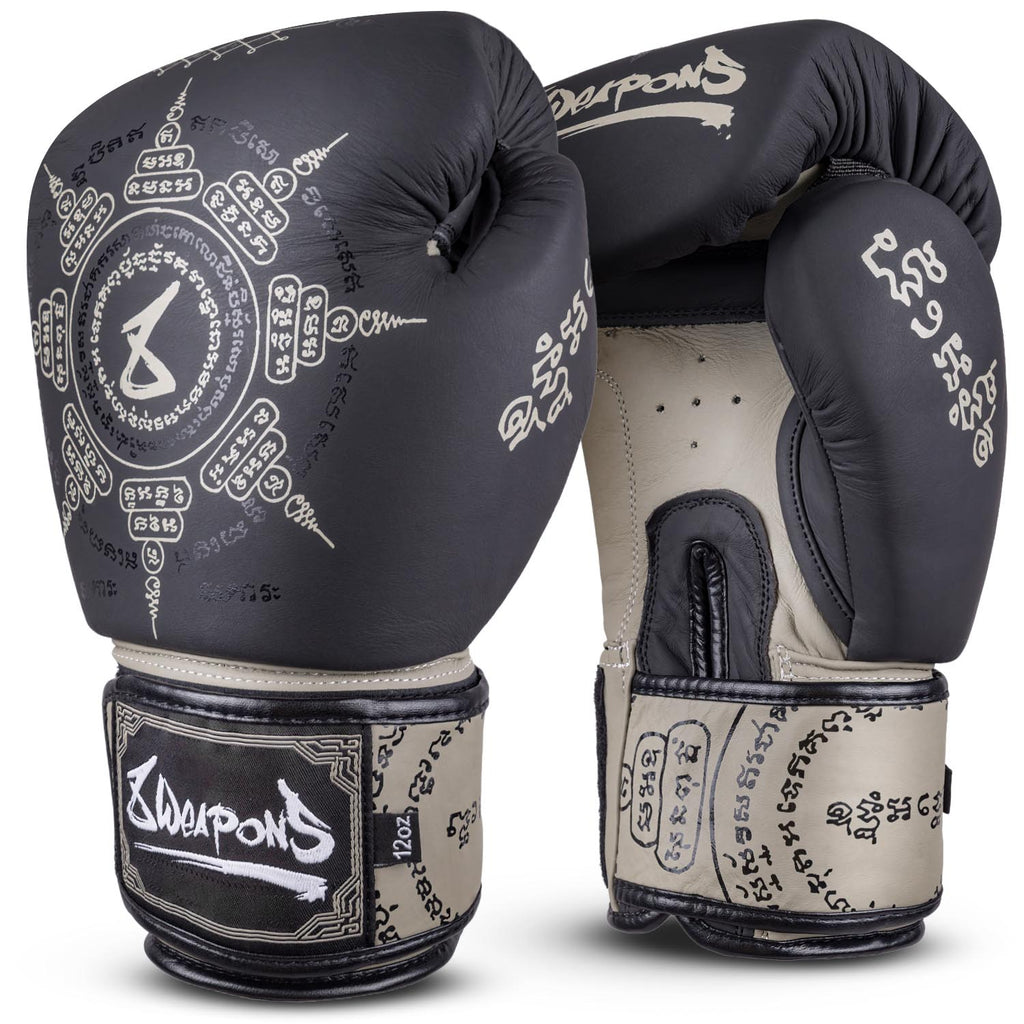 8 WEAPONS Boxing Gloves, 8 Ways Yant, black-sand
