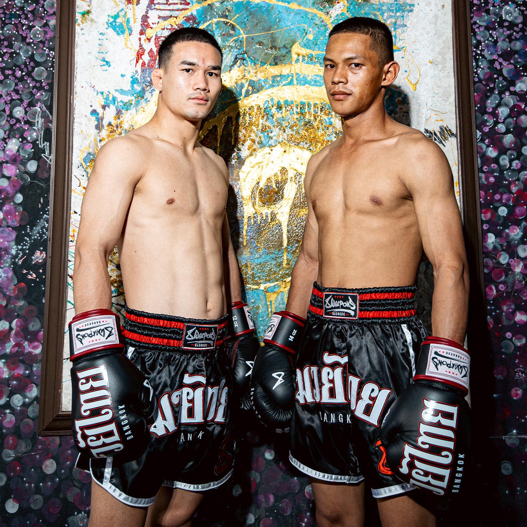 8 WEAPONS Boxing Gloves, Bangkok, black-white – 8 WEAPONS Fightgear Shop