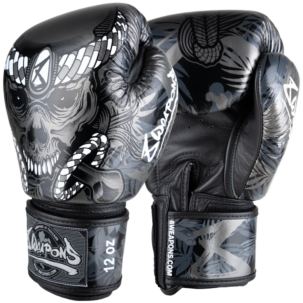 8 WEAPONS Boxing Gloves, Bone Island, black