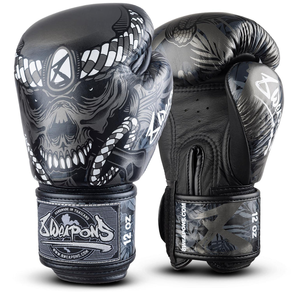 8 WEAPONS Boxing Gloves, Bone Island, black