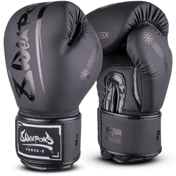 8 WEAPONS Boxing Gloves, Force 8, black-black
