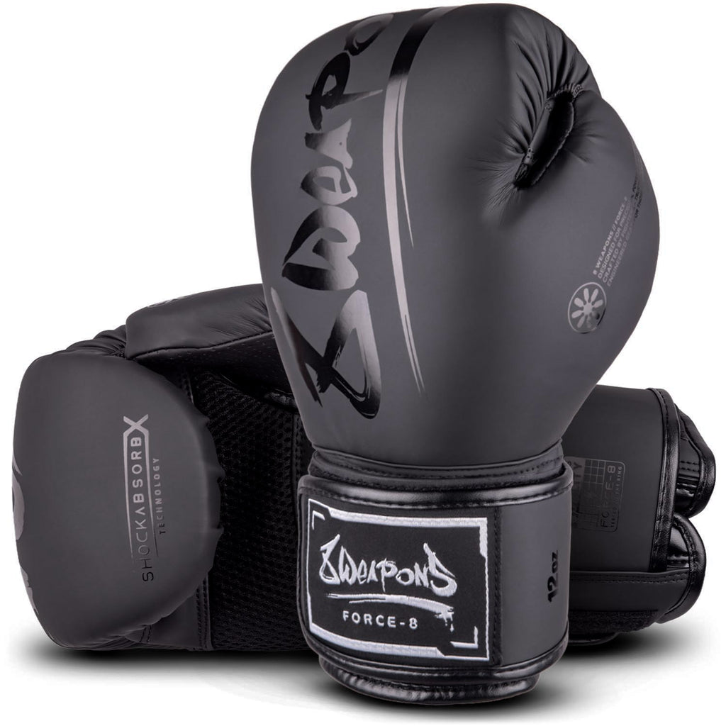 8 WEAPONS Boxing Gloves, Force 8, black-black