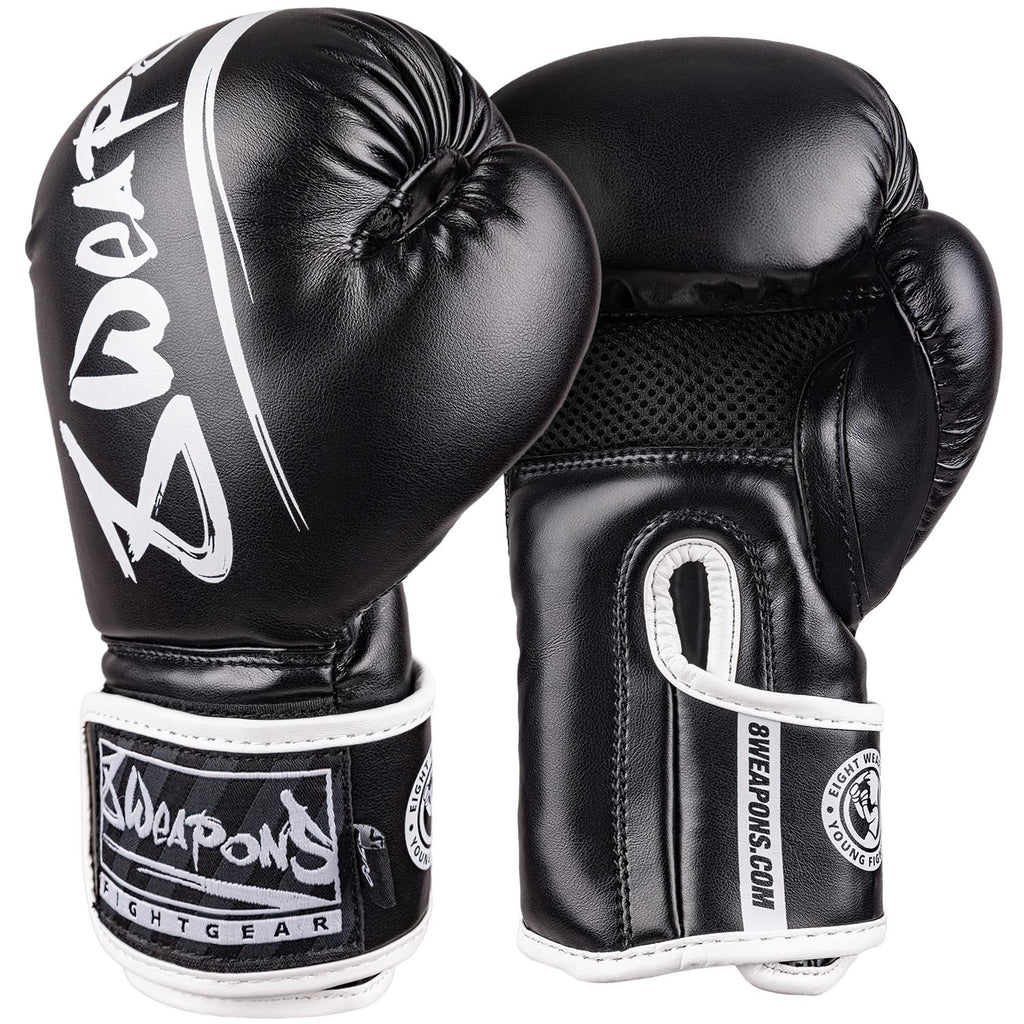 8 WEAPONS Boxing Gloves, Kids, Unlimited 2.0, black-white