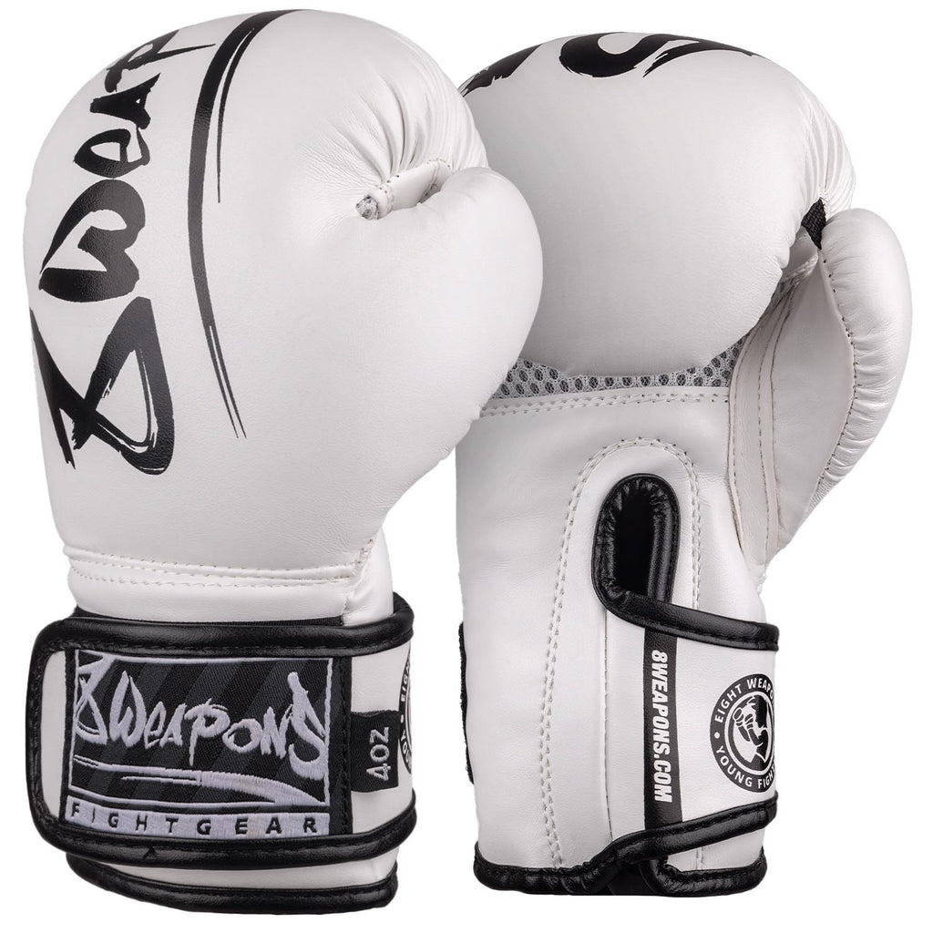 8 WEAPONS Boxing Gloves, Kids, Unlimited 2.0, white-black