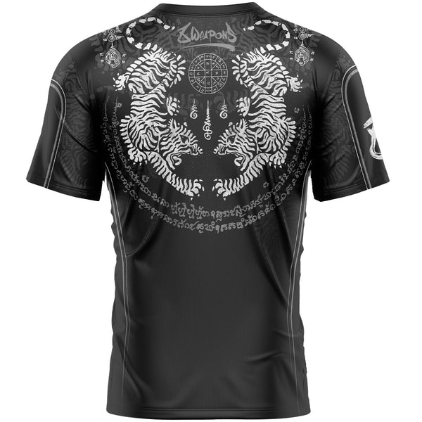 8 WEAPONS Functional T-Shirt, Tiger Yant, black-grey