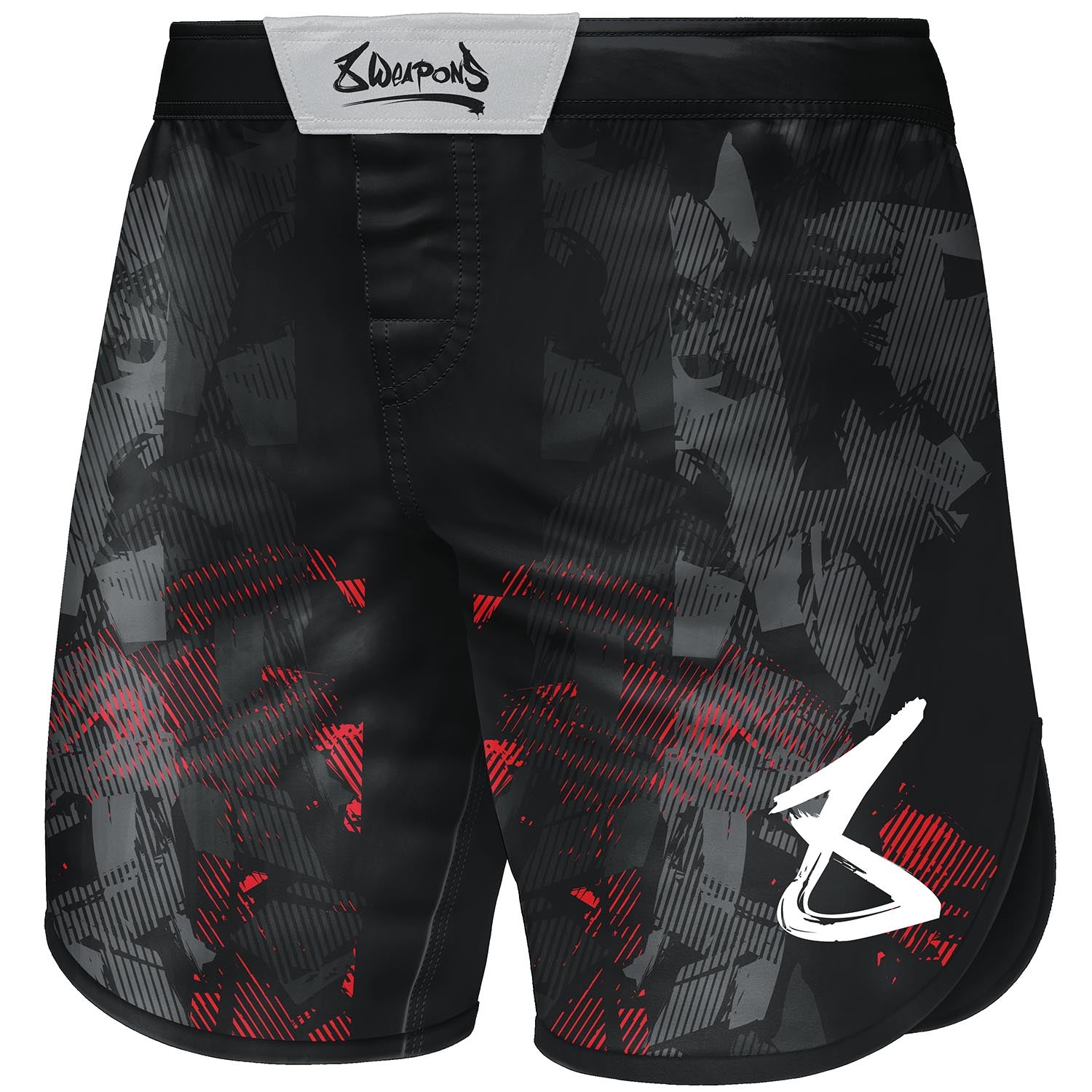 8 WEAPONS Fight Shorts, Hit 2.0, black-red – 8 WEAPONS Fightgear