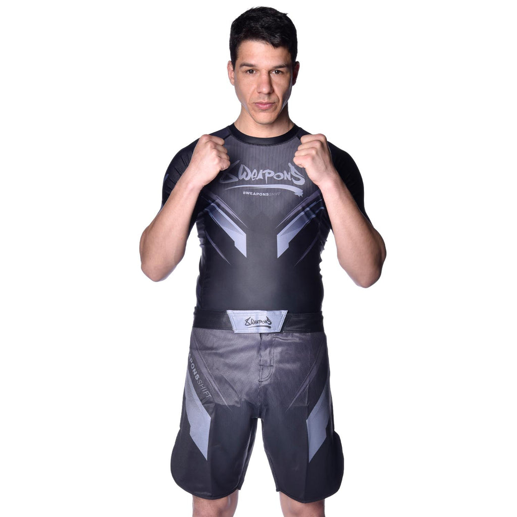 8 WEAPONS Fight Shorts, Shift, black-black – 8 WEAPONS Fightgear