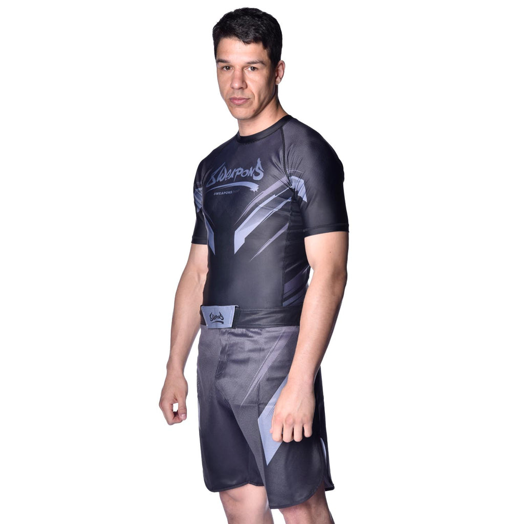 8 WEAPONS Fight Shorts, Shift, black-black – 8 WEAPONS Fightgear