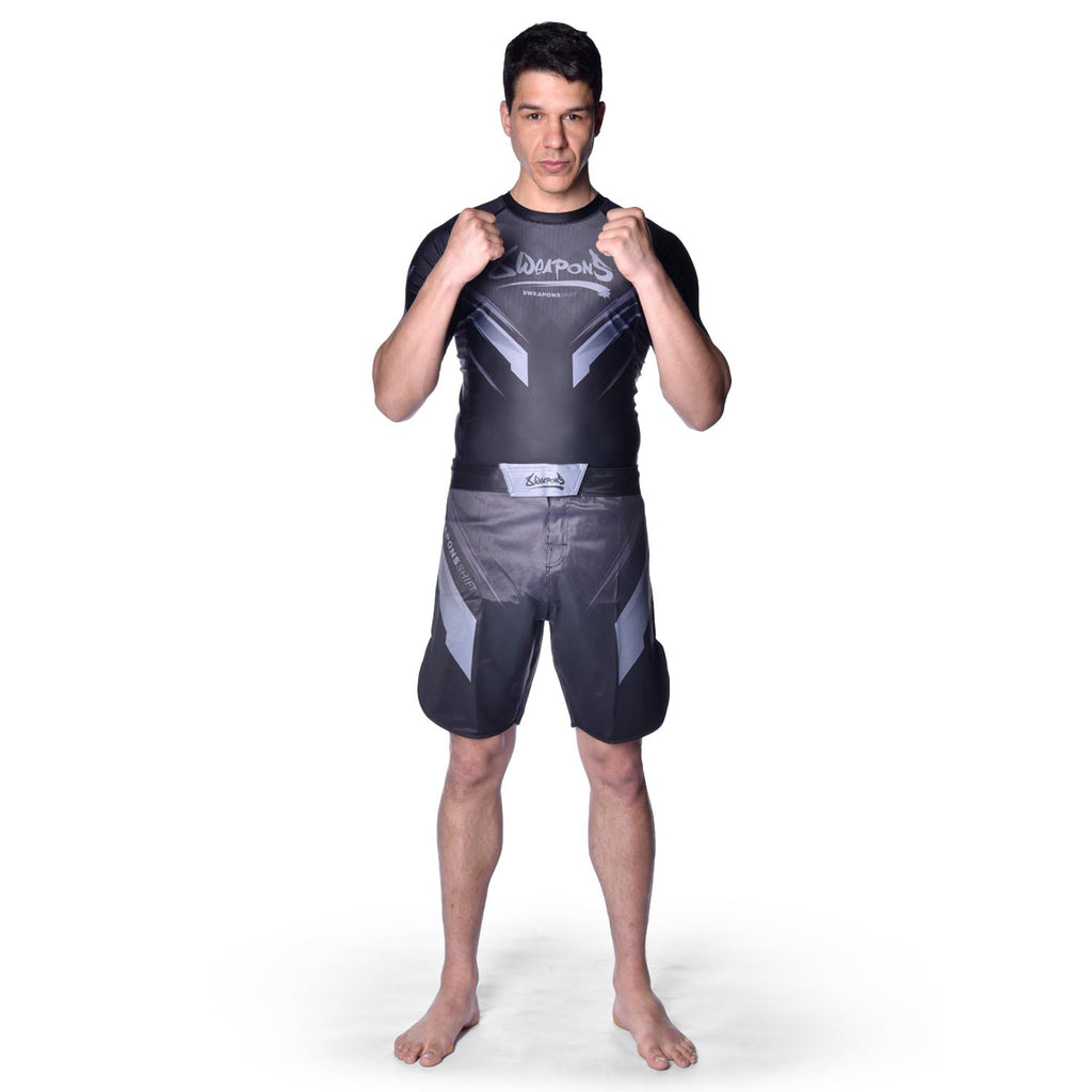 8 WEAPONS Fight Shorts, Shift, black-black – 8 WEAPONS Fightgear