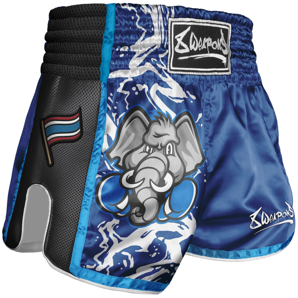 8 WEAPONS Muay Thai Shorts, Kids, Jipe, blue