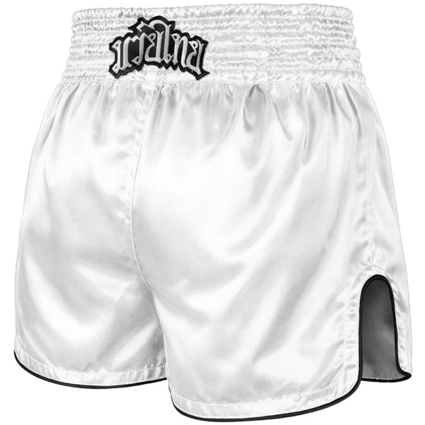 8 WEAPONS Muay Thai Shorts, Mongkol, white-black