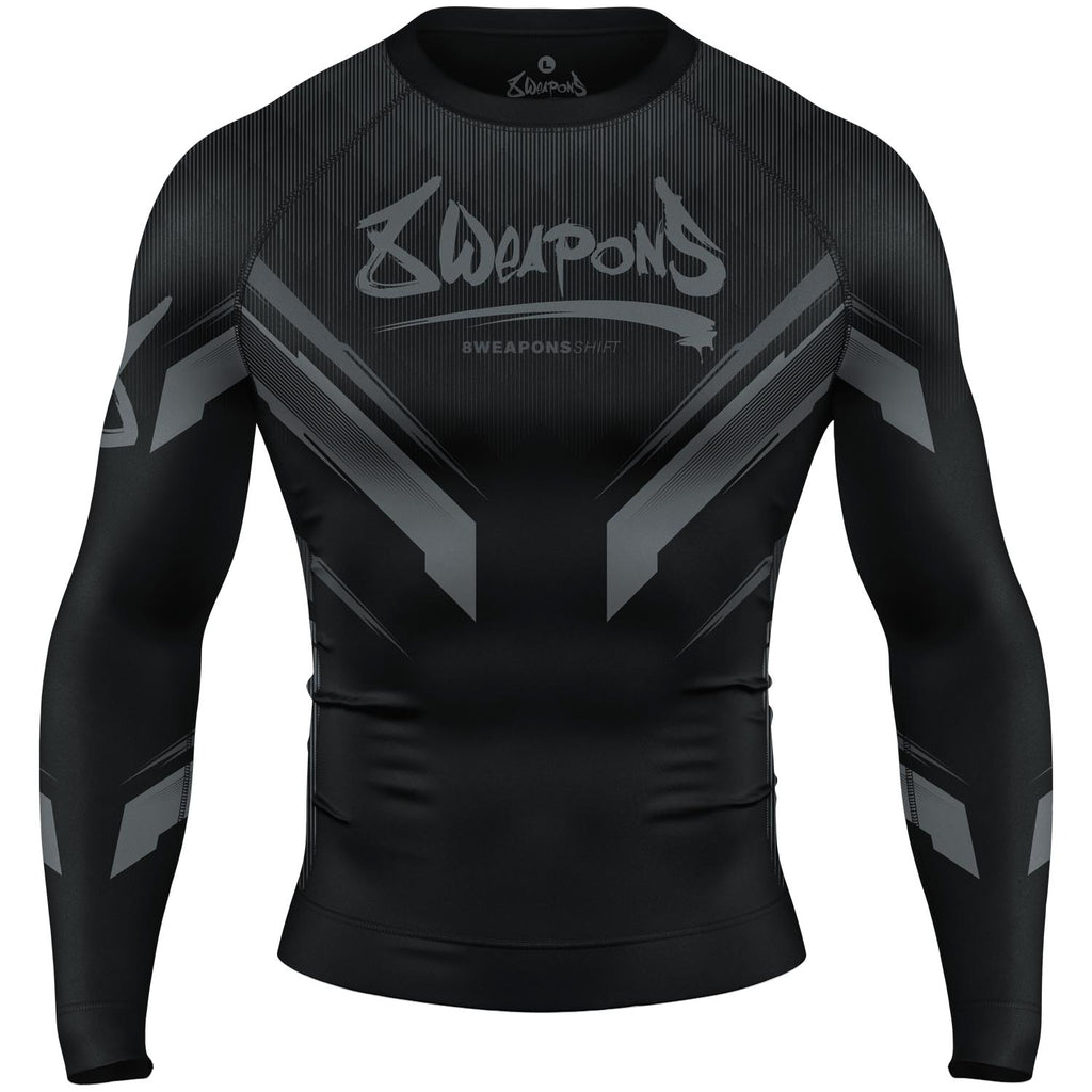 8 WEAPONS Rashguard, L/S, Shift, black-black