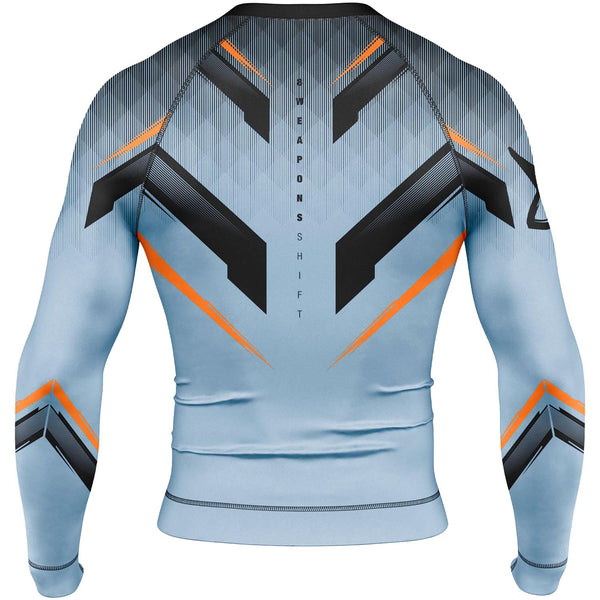 8 WEAPONS Rashguard, L/S, Shift, ice-grey-orange