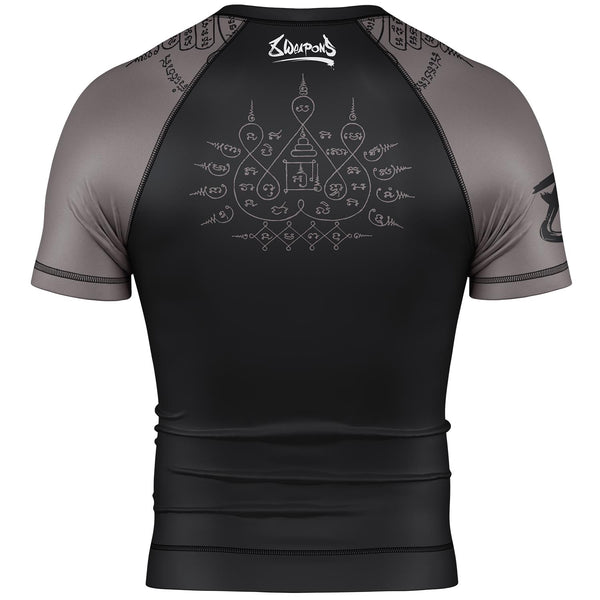 8 WEAPONS Rashguard, S/S, 8 Ways Yant 2.0, black-black