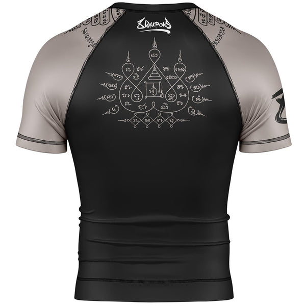 8 WEAPONS Rashguard, S/S, 8 Ways Yant 2.0, black-sand