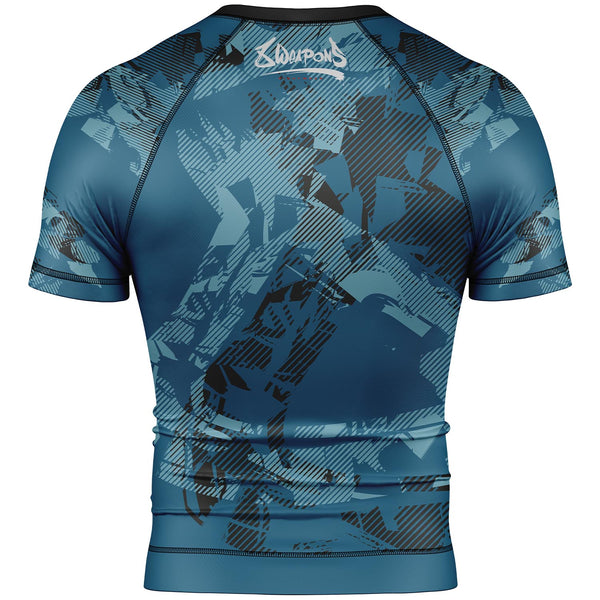 8 WEAPONS Rashguard, S/S, Hit 2.0, navy-black