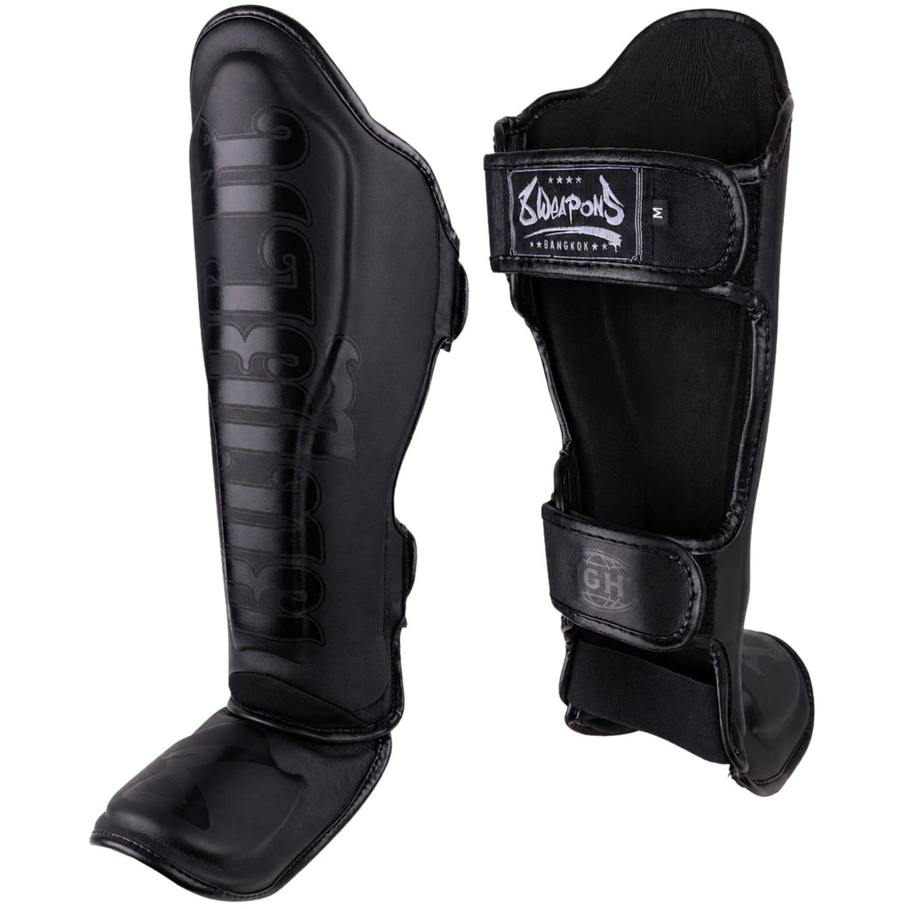 8 WEAPONS Shin Guards, Bangkok, black-black