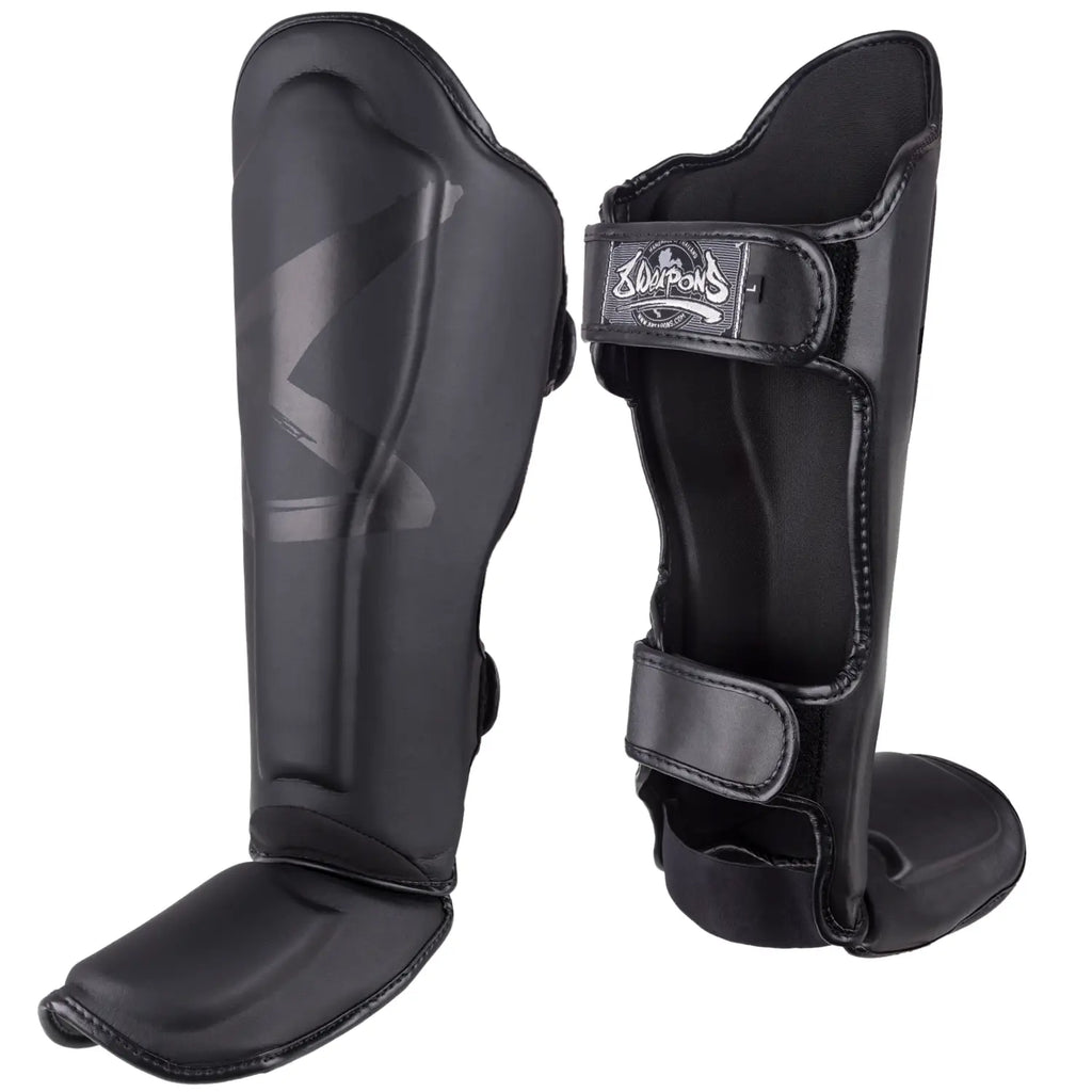 8 WEAPONS Shin Guards, BIG 8 Premium, black-black