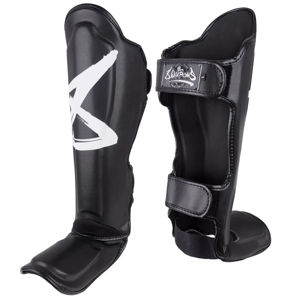 8 WEAPONS Shin Guards, BIG 8 Premium, black