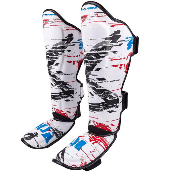 8 WEAPONS Shin Guards, Cut like a Blade 2.0, white