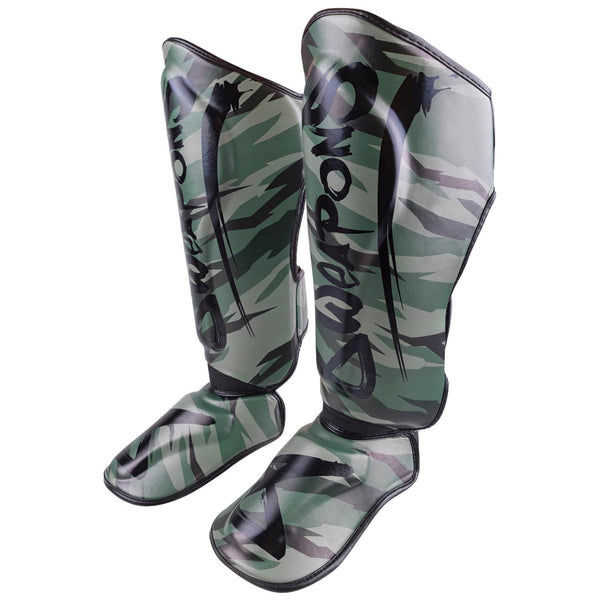 8 WEAPONS Shin Guards, Unlimited 2.0, woodland camo
