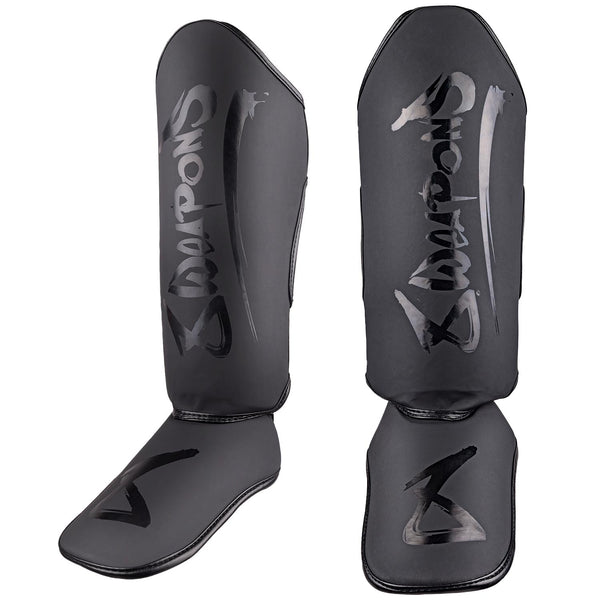 8 WEAPONS Shin Guards, Kids, Unlimited 2.0, black-black