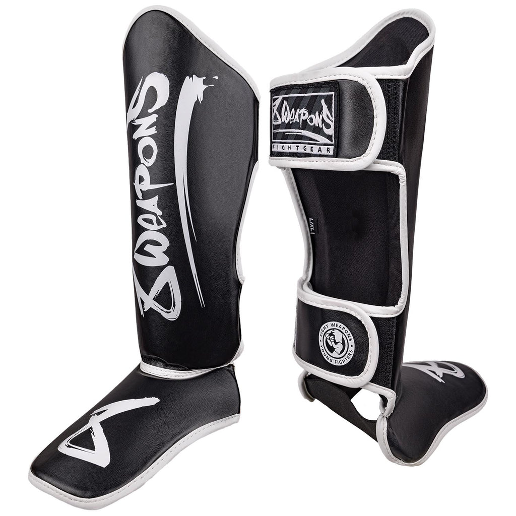8 WEAPONS Shin Guards, Kids, Unlimited 2.0, black-white