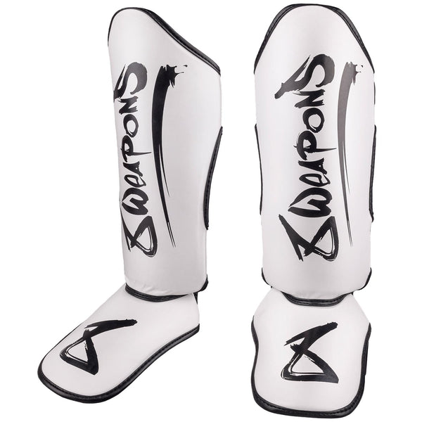 8 WEAPONS Shin Guards, Kids, Unlimited 2.0, white-black