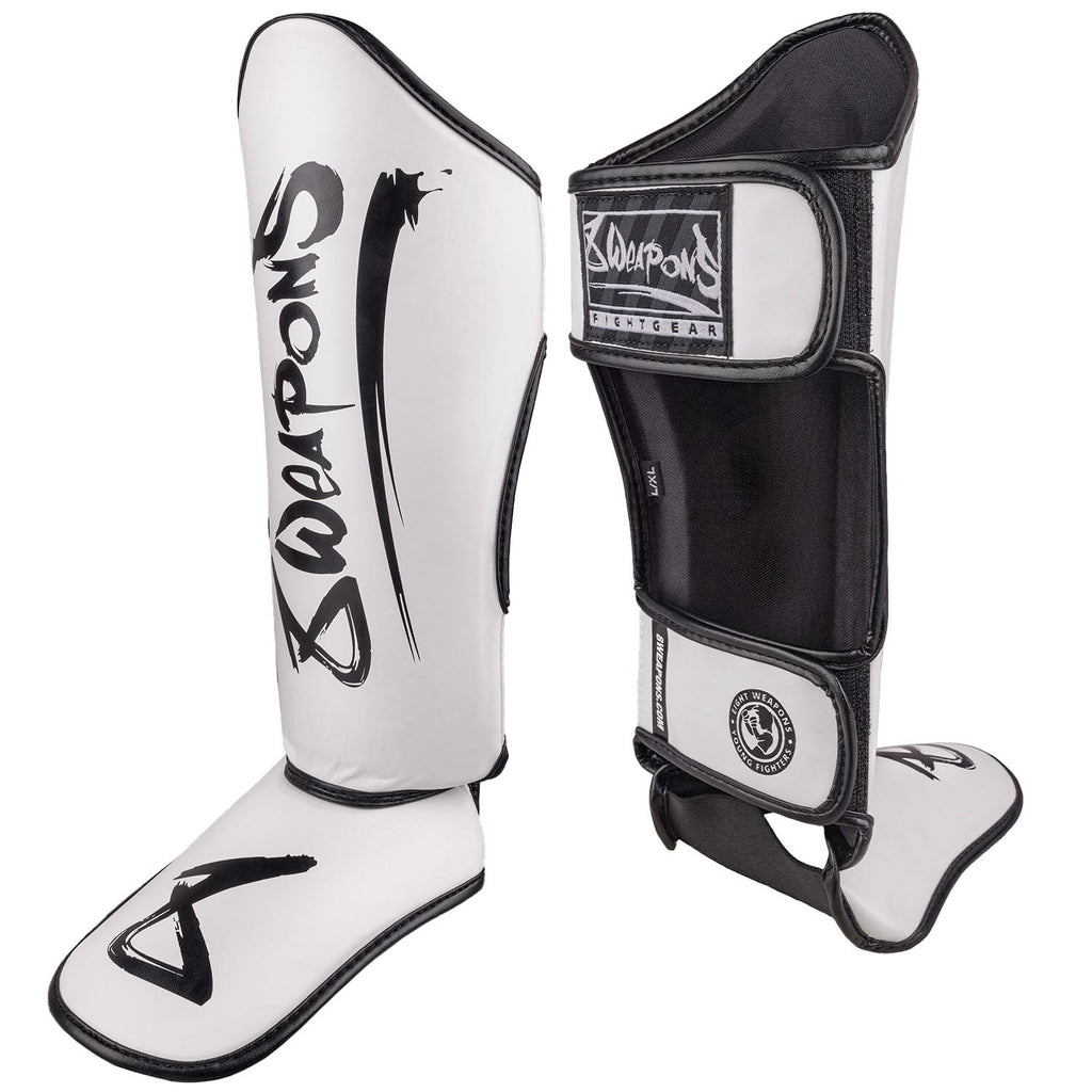 8 WEAPONS Shin Guards, Kids, Unlimited 2.0, white-black